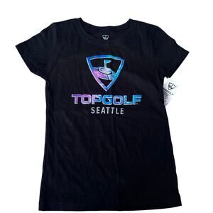 Topgolf Girls' Black Short Sleeve T-Shirt - Size Medium